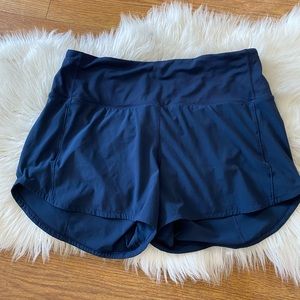Lululemon Speed Up, High Rise Lined 4” Shorts.